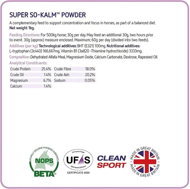 Equine America Super So Kalm Powder - 1Kg-1